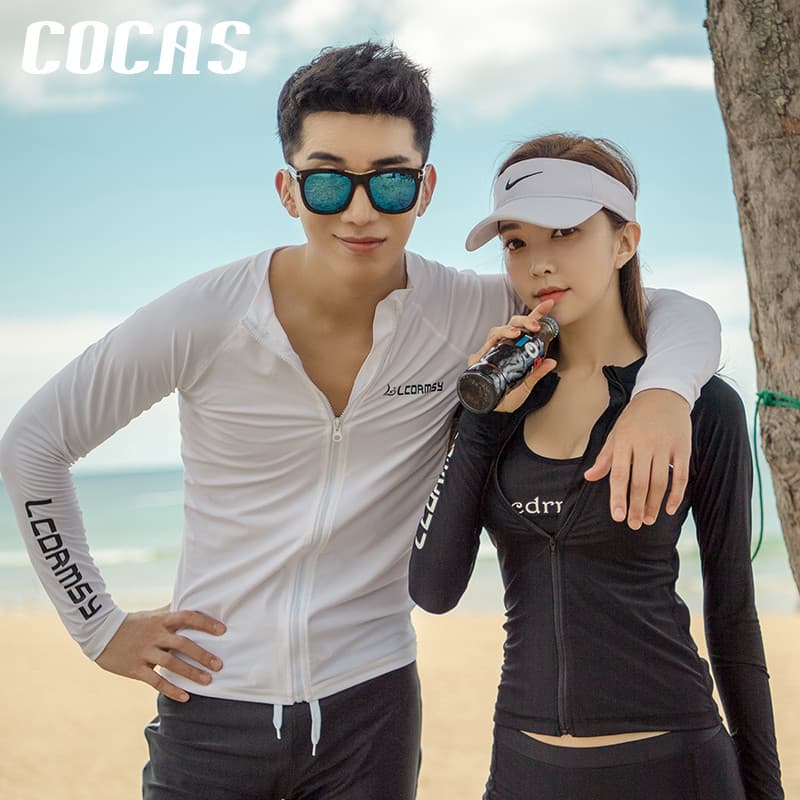 Protetor solar surf terno de mergulho feminino mergulho de manga comprida maiô masculino medusa roupas terno dividido de
