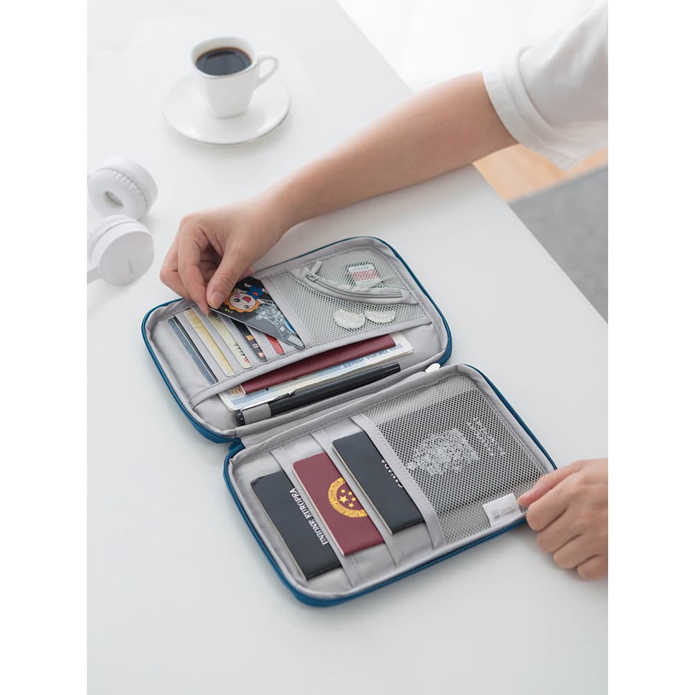 Saco de documentos ins portátil saco de passaporte bilhete de ar titular passaporte conta livro Bill viagem no exterior