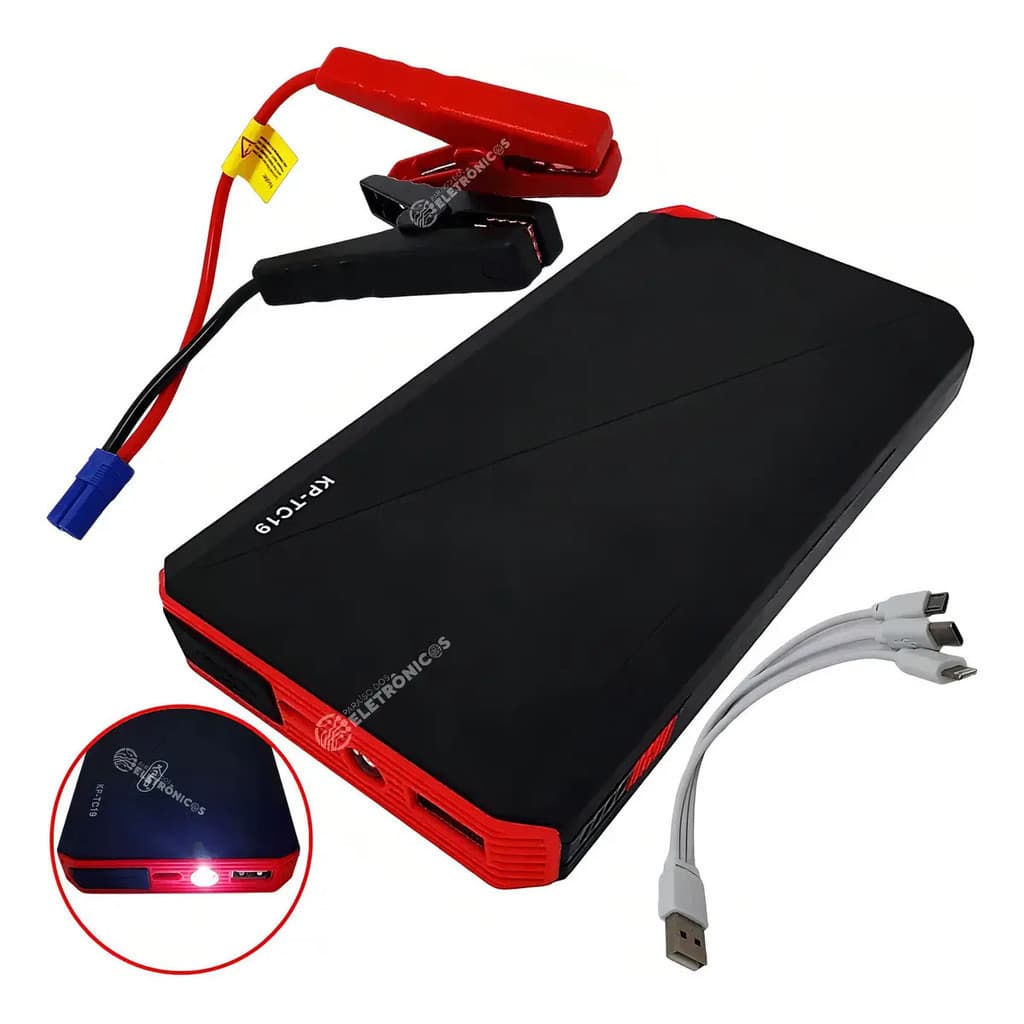 Auxiliar Partida Automotivo Portátil Knup 10800mah 12v Carro Moto