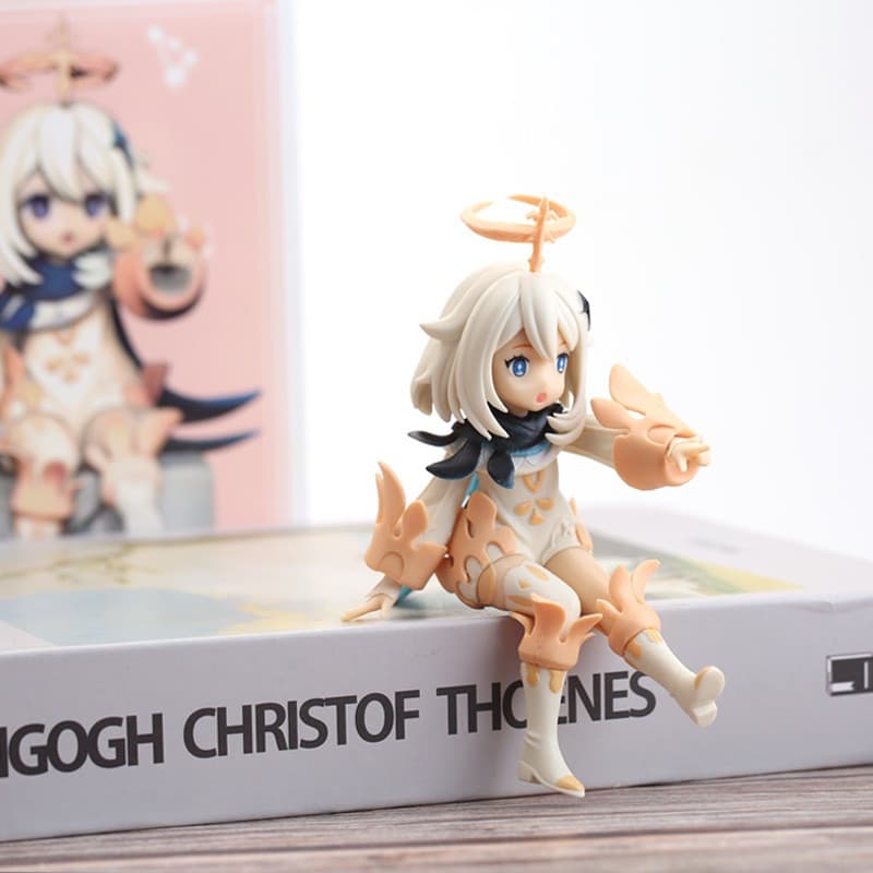 Figura de Jogo Genshin Impact de 12,5cm, Teviet Turista Paimon, Comida de Emergência, Figurinha de PVC, Modelo para Deco
