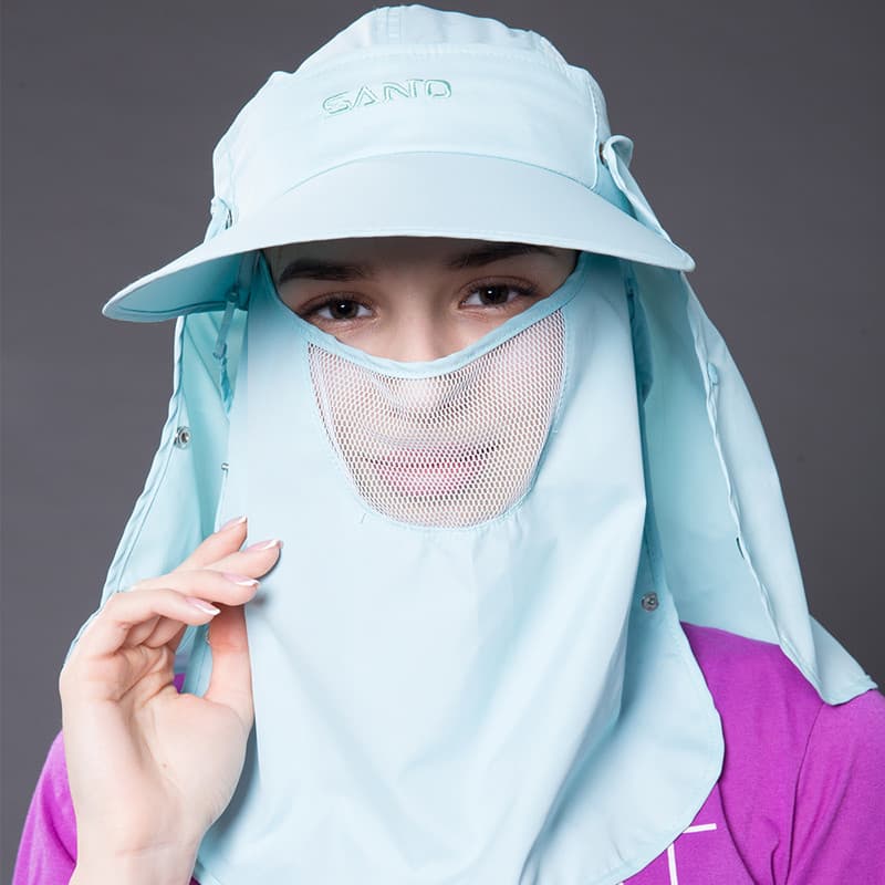 Chapéu de sol feminino verão máscara facial protetor solar ultravioleta masculino selva chapéu de sol proteção à prova d