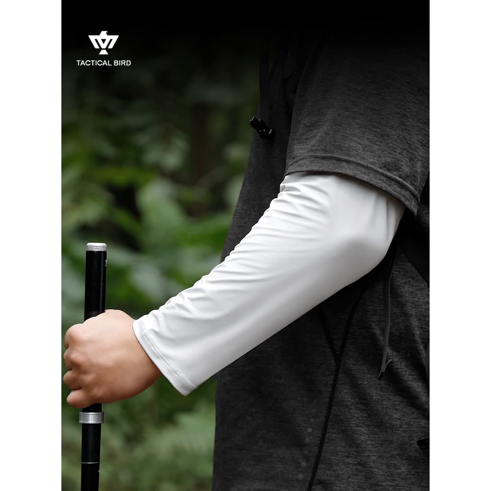 Pássaro tático largo fofo 丨 manga de gelo solta verão gelo seda protetor solar manga masculina Anti-ultravioleta manga d