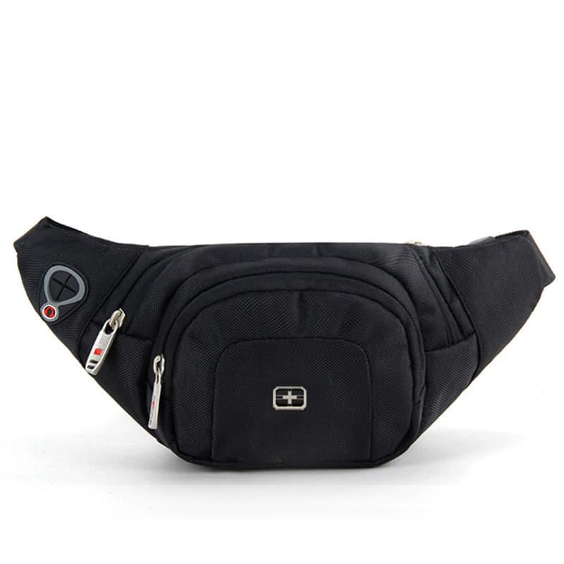 Bolsa de cintura para celular de tecido Oxford suíço, masculina, moderna, à prova d'água, ao ar livre, multifuncional, c