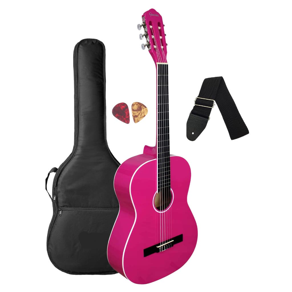 Violão Acústico Nylon Giannini N14PKG Pink + Acessórios