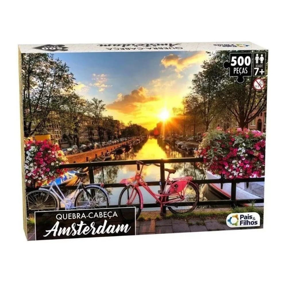 Jogo Quebra-Cabeça Amsterdam 500 Peças - Pais&Filhos