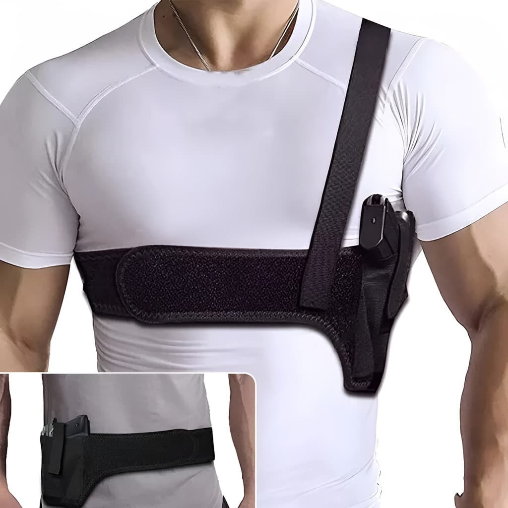 Coldre Velado Escondido Ombro Universal Neoprene Ambidestro