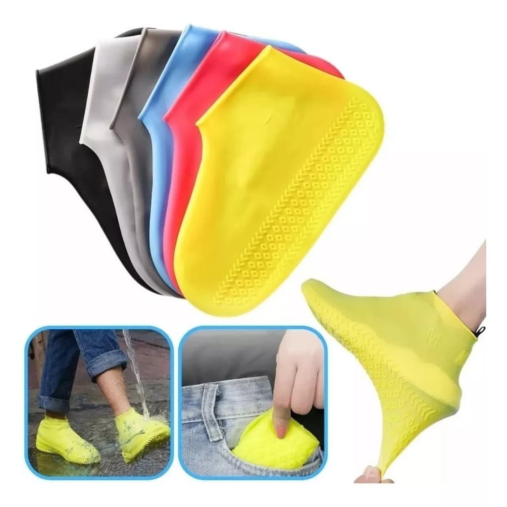 Novo Protetor De Sapato Calçado Silicone Impermeável Para Chuva Antiderrapante Capa Para Tênis M Utimix Muita