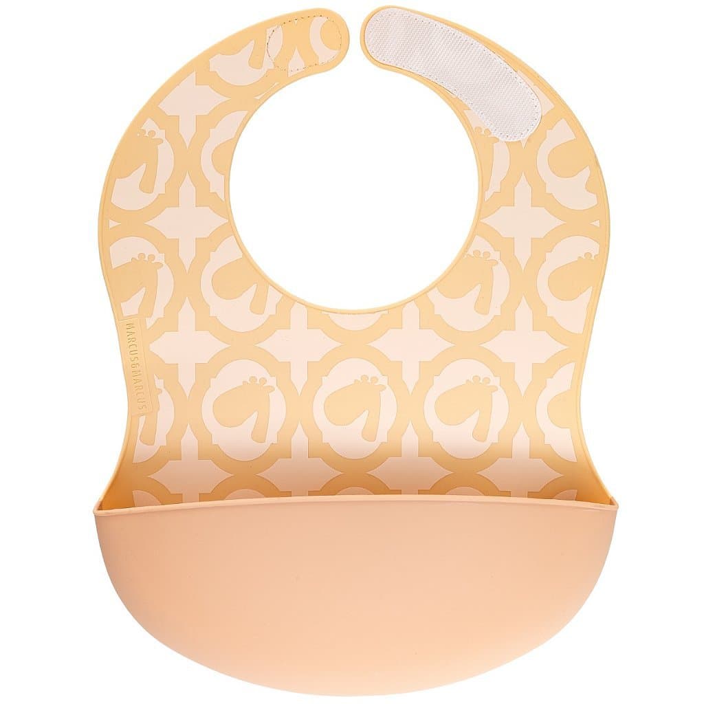 Babador de Silicone Grande Cobertura Total Amarelo Manteiga - Marcus & Marcus