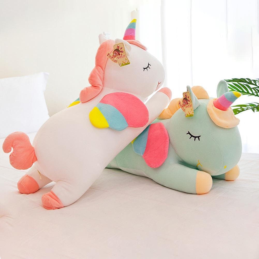 Arco-Íris Unicórnio Brinquedos De Pelúcia Kawaii Crianças Boneca Presente Natal Bebê Animal E4d1