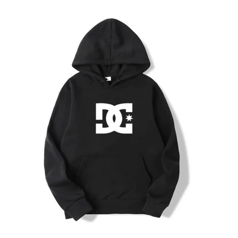 Moletom canguru com capuz  DC moletom simples em Algodão de manga longa tendência de rua moletom moda outono e inverno