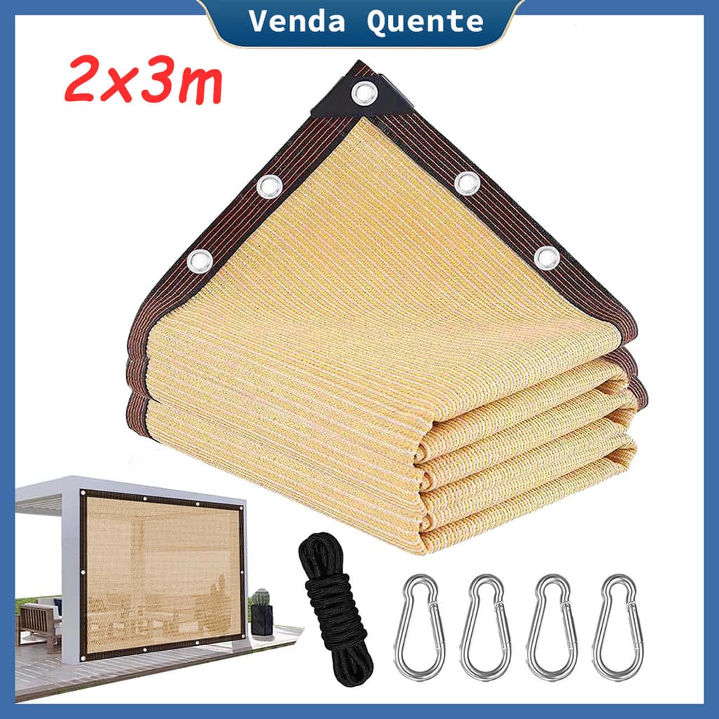 Toldo de lona 3x2m, rede de guarda-sol de garagem criptografada espessada, guarda-sol de piscina