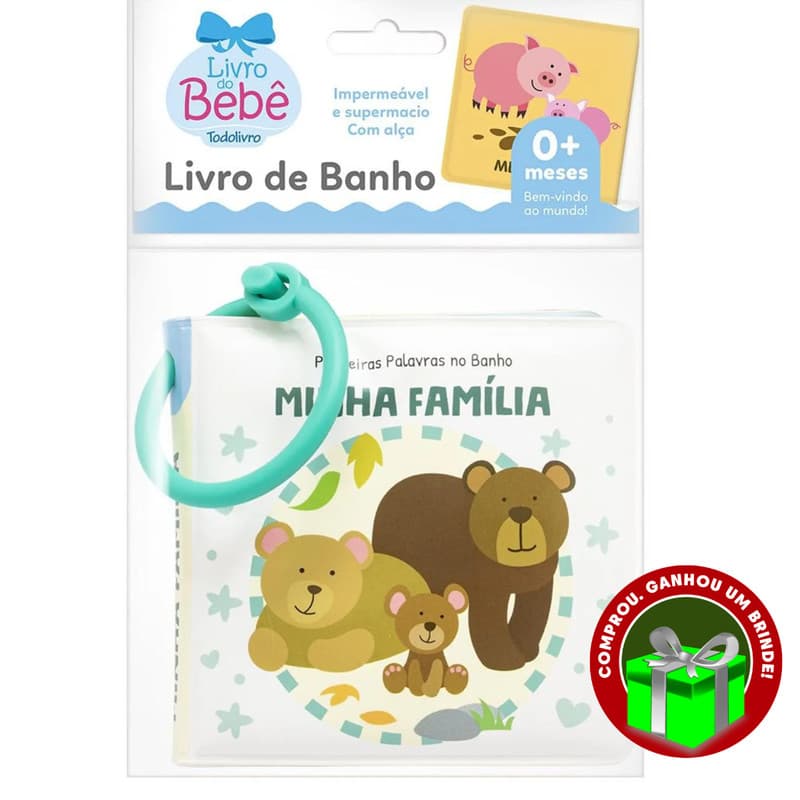 Livro Primeiras Palavras no Banho II: Minha Família SBN Crianças Filhos Infantil Desenho História