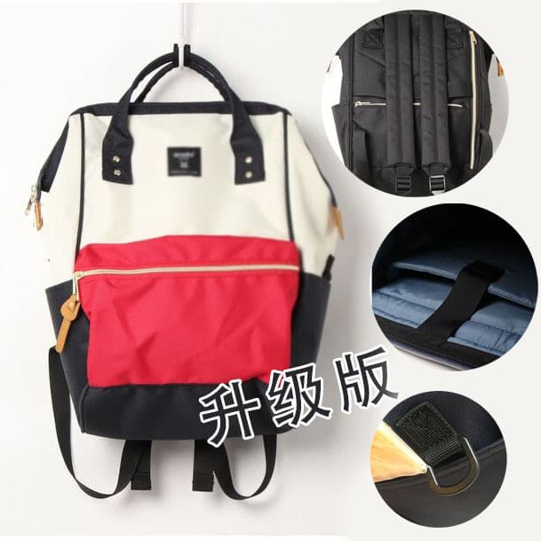 Versão atualizada anello saco compartimento do computador grande abertura grande capacidade mochila estudante mochila sa