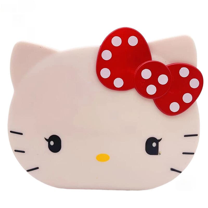 Hello Kitty Portátil Dobrável Espelho De Vaidade Bonito Dos Desenhos Animados Menina Crianças Aprendendo Papelaria Esc 3