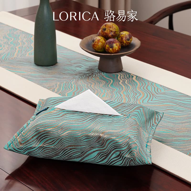 Luoyijia nova caixa de tecido chinesa de alta qualidade, simples, doméstica, sala de estar, tecido, mesa de chá, luz, ca