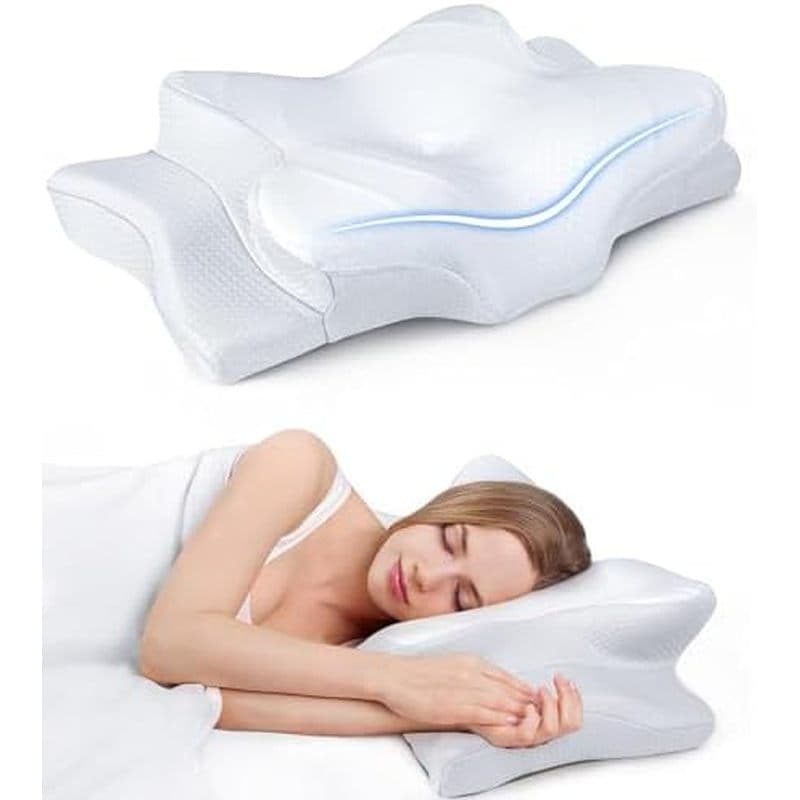 Almofada De Resfriamento elief Para Suporte De Pescoço , Travesseiro Cervical Ajustável Dormir Aconchegante , Travesseir