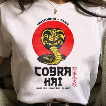 Camiseta Basica Estampada Cobra Kai Unissex 100% Algodao