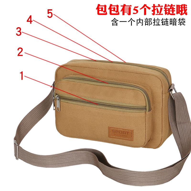 Bolsa de negócios multicamadas coleção carteira resistente ao desgaste lona Diagonal bolsa feminina bolsa de ombro bolsa