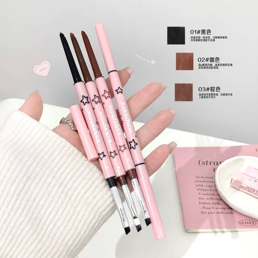 Caneta de Gel delineadora com lâmina de duas cabeças, renderização de cores suaves, à prova d'água, à prova de suor, não
