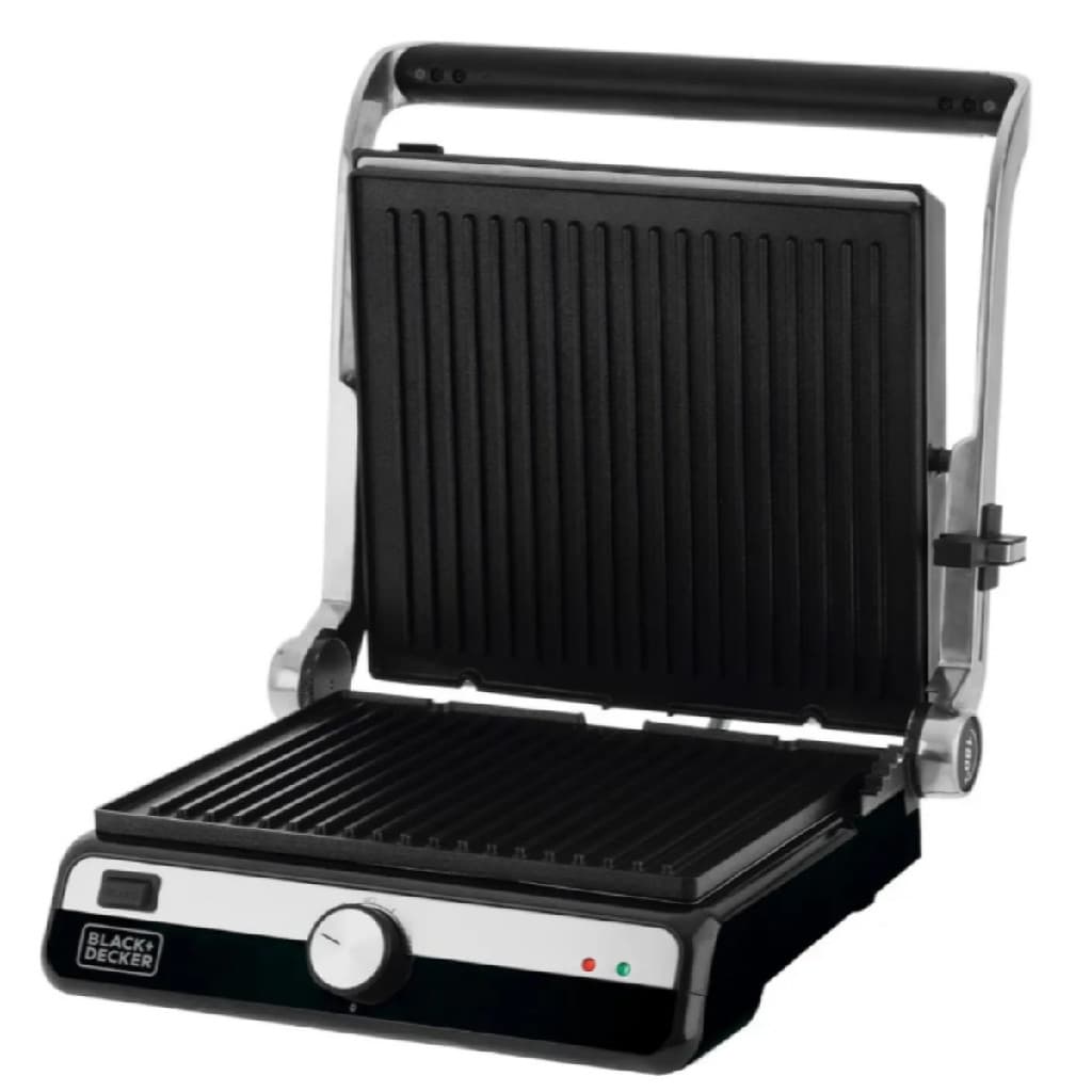 Grill Elétrico G1500G Inox 127V 180 Graus Potente Compacto Cozinha Prática