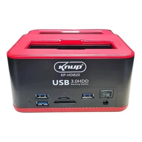 Dock Station Case Hd Sata Pendrive Sd Usb 3.0 Knup Kp-hd820 Cinza-escuro