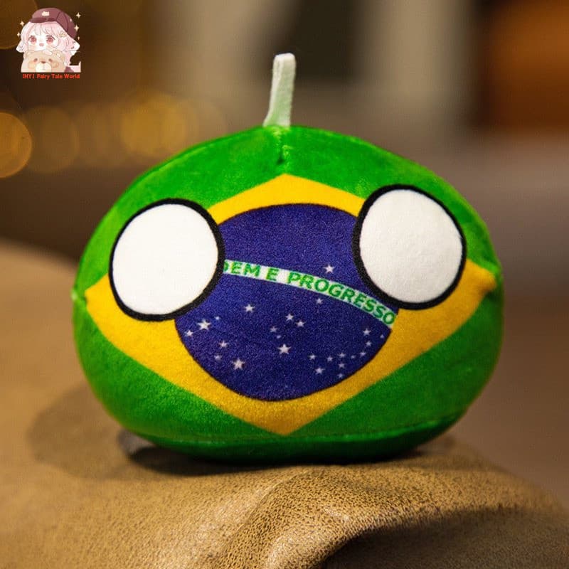 49 Estilos de Pelúcia Countryball 10cm, Boneco com Bandeira da Polônia e da Argentina, Brinquedo de Bolas Pendentes, Pre