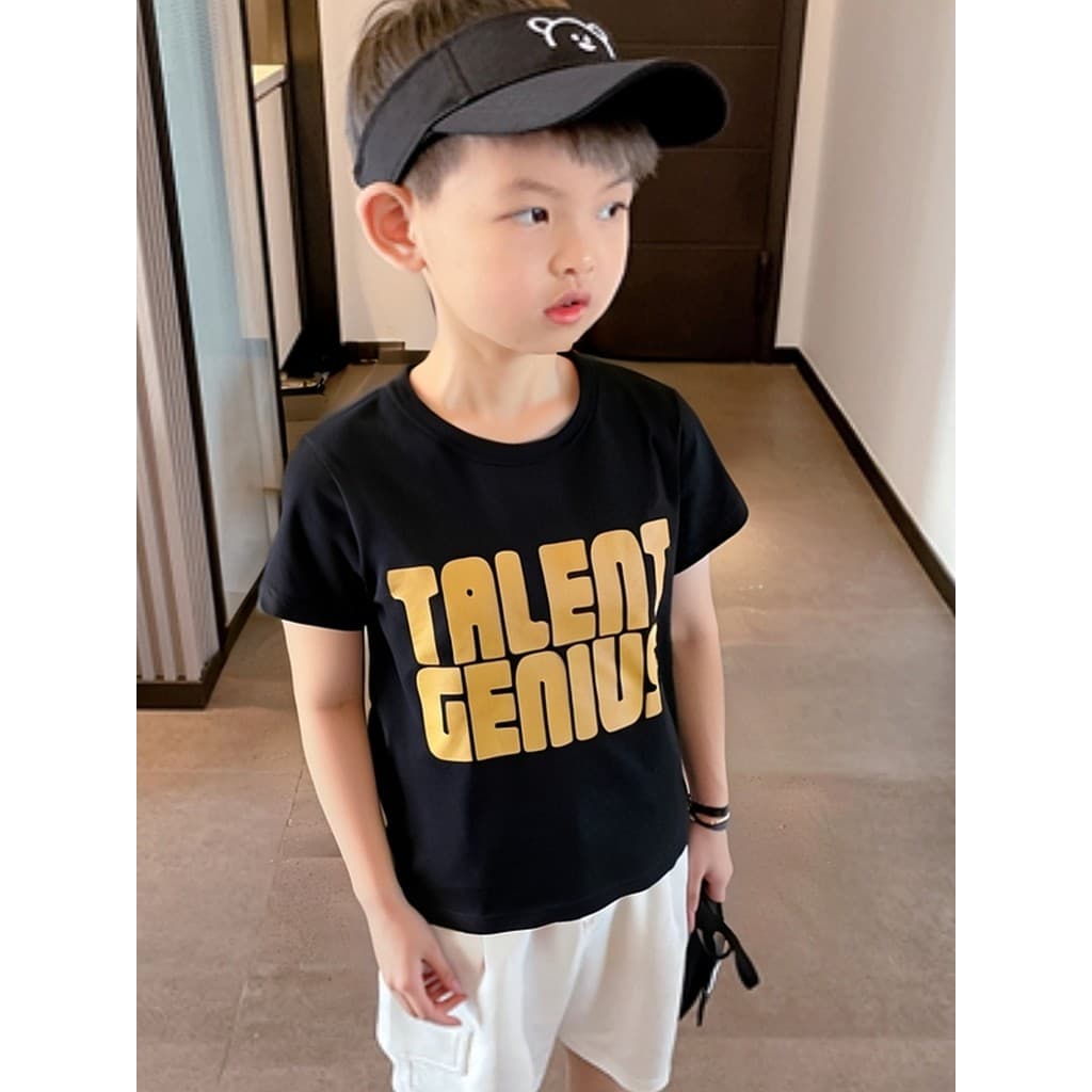 Versão coreana roupas infantis verão novos produtos 2026 crianças de manga curta puro algodão camiseta em torno do pesco