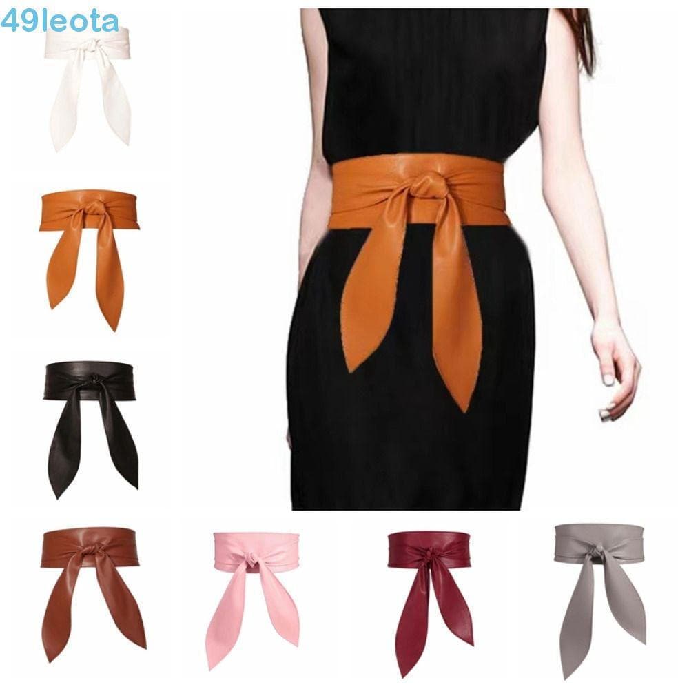 LEOTA Cinto De Couro PU , Cintos Jeans Femininos , Estilo Coreano , Laços , Atado