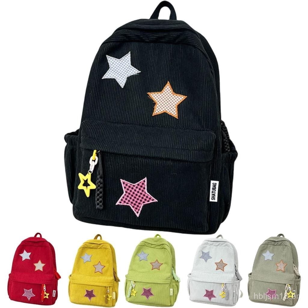 Mochila Estética Kawaii de Grande Capacidade para Mulheres, Bolsa de Acessórios Fofa, Estilo Mori (Verde, Grande) YFET
