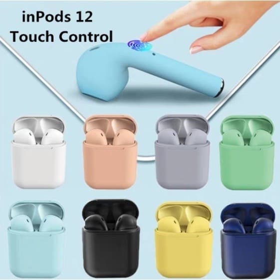 Fone de Ouvido Bluetooth i12 TWS Sem Fio – Estéreo Intra-Auricular com Microfone para Jogos e Esportes