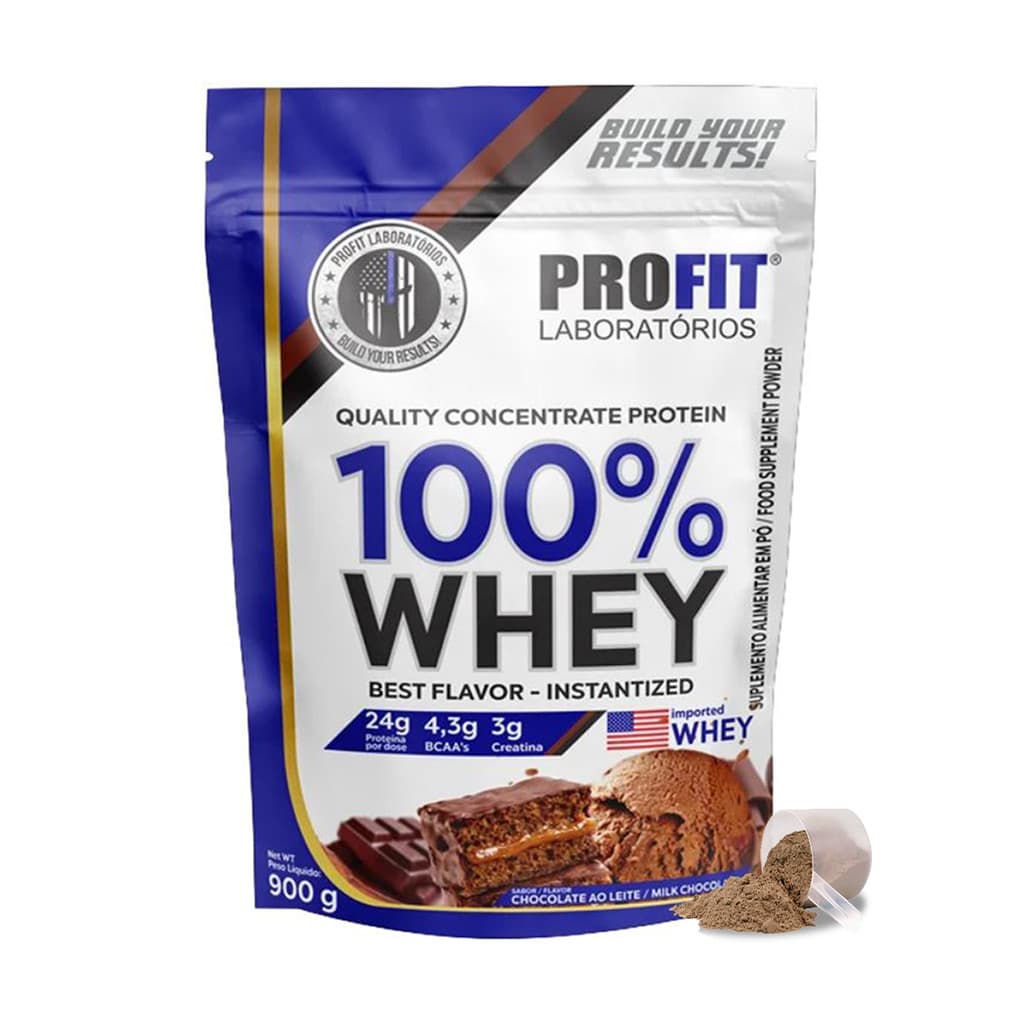 Whey Protein Concentrado 100% Whey 900g - PROFIT