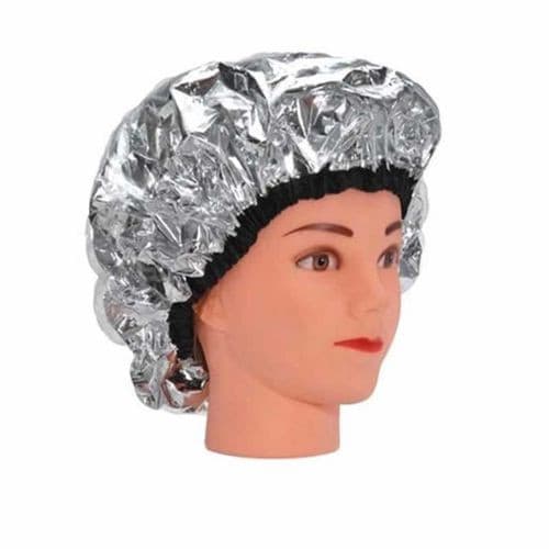 Touca Metalizada Térmica Hidratação Cabelo Crespo Liso Cacheado Tratamento
