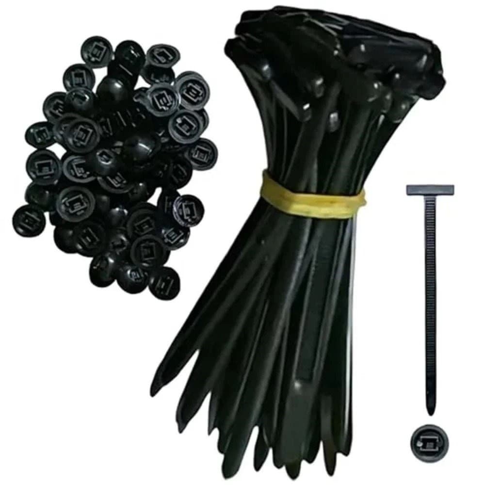 Kit 100/40/20 Pecas Abraçadeiras com Travamento Automático Fivela Universal De Nylon Multifuncional