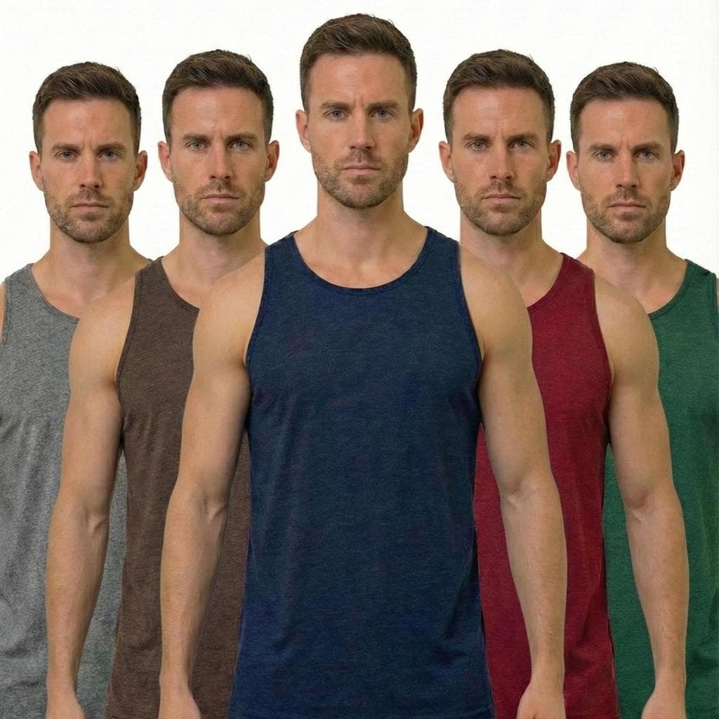 Kit 5 Regatas Dry Fit Camiseta Sem Manga Premium Malha Fria Treino e Academia Não Amassa