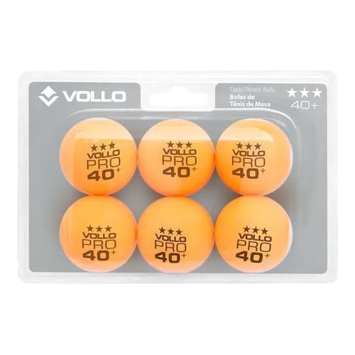 Bolinha Ping Pong Vollo Tênis De Mesa 3 Estrelas Laranja 6un