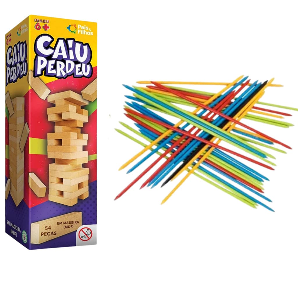 Jogo Caiu Perdeu Torre + Pega Vareta