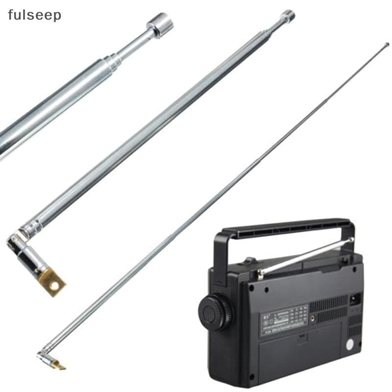 [fulseep] Substituição De Antena FM De 60 Cm Rádio Portátil 6 Seções De TV Telescópica Rotativa Aérea Para BR