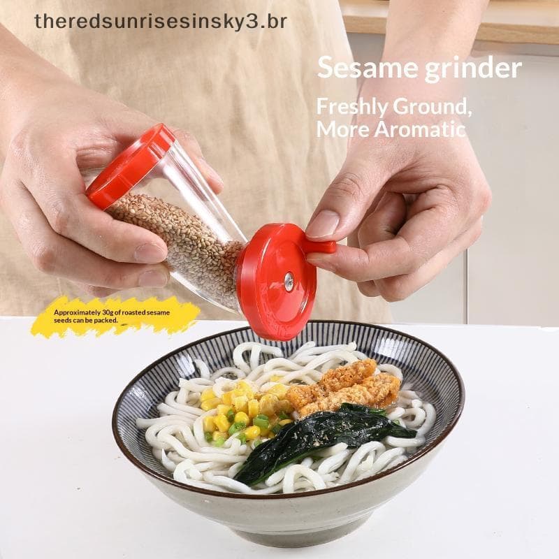 TSBR Manual Moedor De Gergelim Mão Tempero Triturador Ferramenta Artesanal Sal Ou Pimenta Para Casa Cozinha .