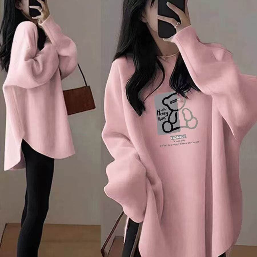 Camisa de fundo gordurosa capa barriga 2025 ligeiramente gorda engrossado outono feminino alemão veludo camiseta de mang