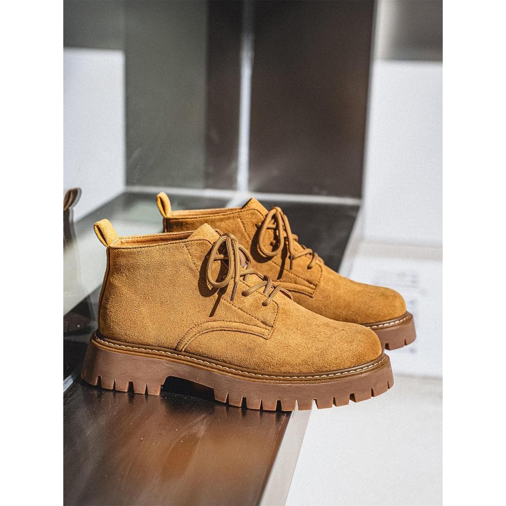 Botas Martin universais masculinas outono inverno macacão botas de camurça masculinas de cano baixo botas curtas ruibarb
