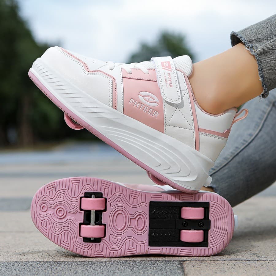 Tênis De Quatro Rodas Menino Menina Crianças Adulto Esportes Ao Ar Livre Patins Roda Destacável Sh