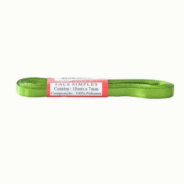 Fita de Cetim Pistache N1 (07mm) Marca Kit 10 Metros
