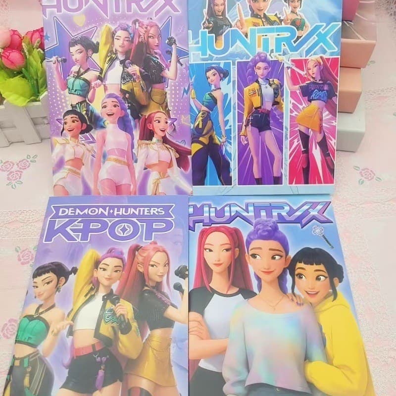 Novo estilo bruxa caçador grupo caderno Anime K-POP menina escola primária estudante papelaria bloco de notas linha únic