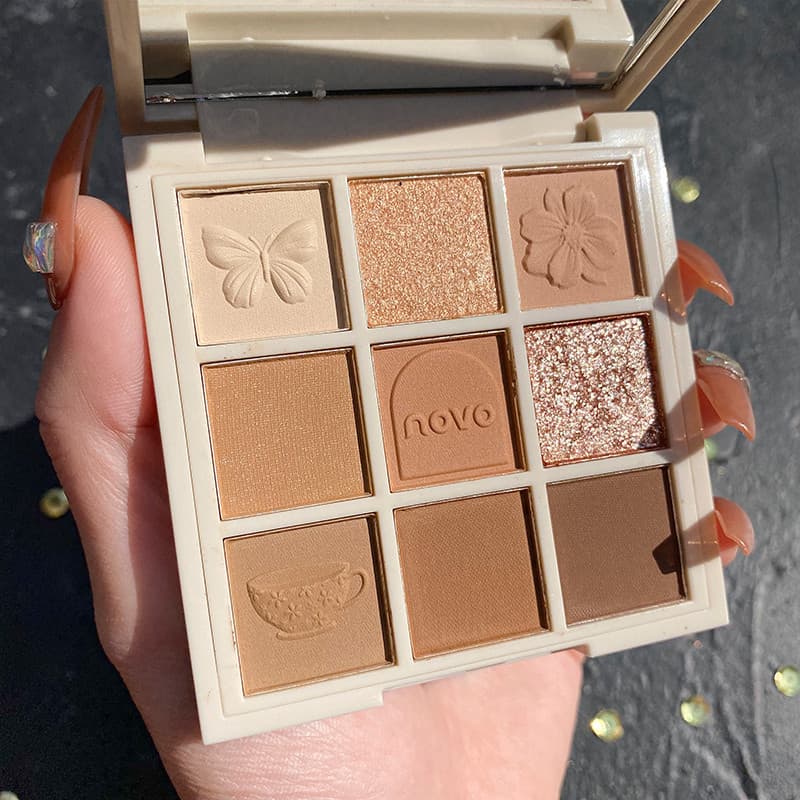Jiugongge paleta de sombras ins Super quente barato estudante nicho marca portátil Glitter perolado à prova dwaterproof