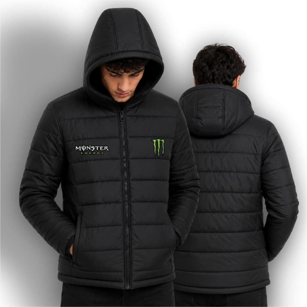 Jaqueta Bobojaco MNSTR 01 Casaco Gominho Unissex Capuz Removível Impermeável Puffer Inverno Frio