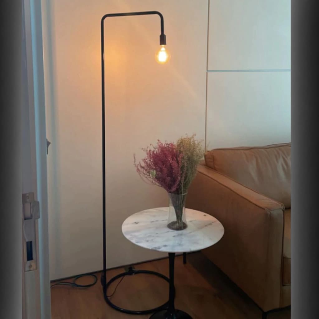 Luminária Alta Charles Vintage LED Aço Carbono Estilo Industrial Design
