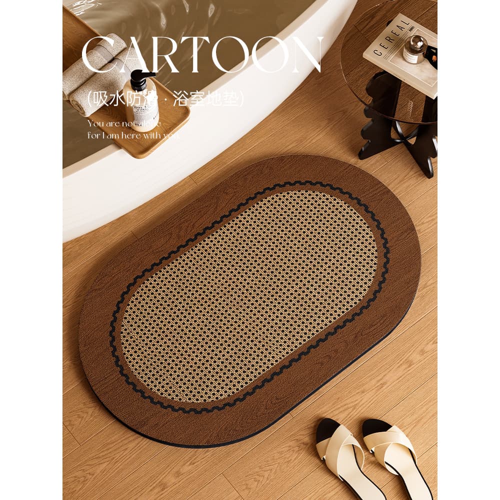 2026 novo estilo estilo Medieval tapete de banheiro porta do banheiro antiderrapante tapete absorvente Diatom lama tapet