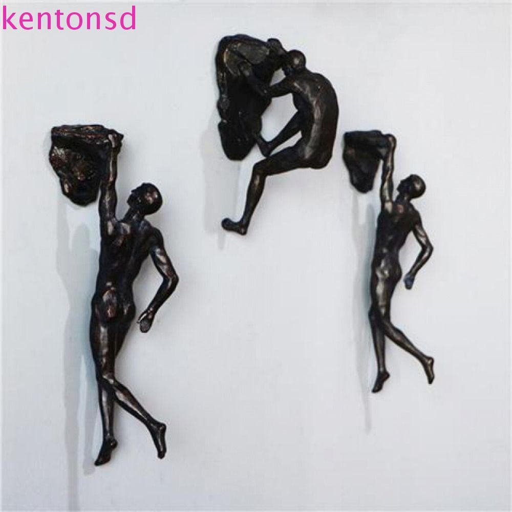 Esculturas De Parede De Homem Escalada KENTONSD , Estátua De Retrô Suspensa , Estilo Europeu