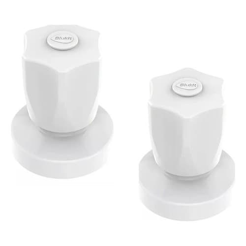 Kit C/2 Acabamento Blukit Registro Abs Deca/docol C50 Branco Branco Brilhante