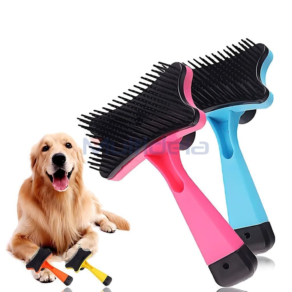 Escova Removedora de Pelos Para Gatos Cachorro Pet Automática Com Botão Multideia